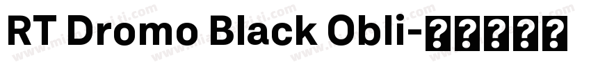 RT Dromo Black Obli字体转换